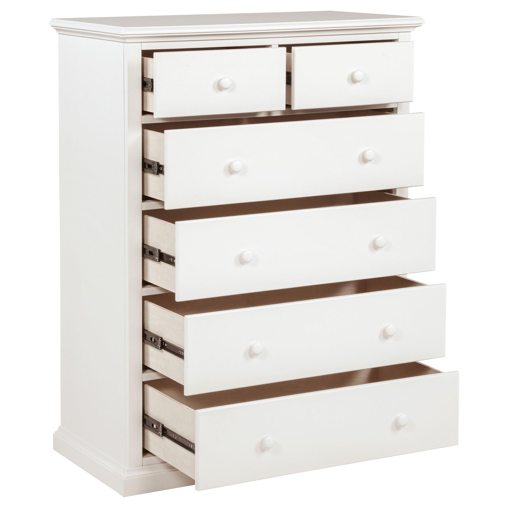 Close-up of chest drawer and round knob