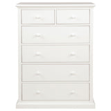 Top view of white chest of drawers
