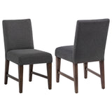 Naser Parsons Dining Side Chair Grey and Dark Walnut (Set of 2) — product image 2
