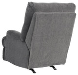 rear view of Man Fort Graphite Chenille Recliner