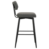 Levine Fabric Upholstered Grey Swivel Bar Chair Set of 2 — product image 8