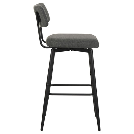 Levine Fabric Upholstered Grey Swivel Bar Chair Set of 2 — product image 8