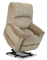 Saffe Toast Power Lift Recliner angled view showing back and armrest