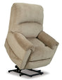 Saffe Toast Power Lift Recliner angled view showing back and armrest
