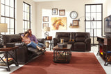 Media center with electric fireplace insert above storage