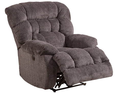 Zay Cobblestone Gray Rocker Recliner front view