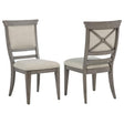 Cresswell Tan Upholstered Dining Side Chair Set of 2 — product view