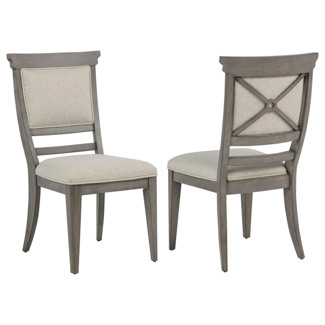 Cresswell Tan Upholstered Dining Side Chair Set of 2 — product view