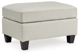 Genoa Coconut Leather Ottoman - Ella Furniture