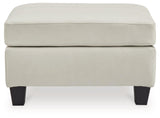 Genoa Coconut Leather Ottoman - Ella Furniture