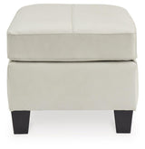 Genoa Coconut Leather Ottoman - Ella Furniture