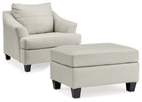Genoa Coconut Chair and Ottoman