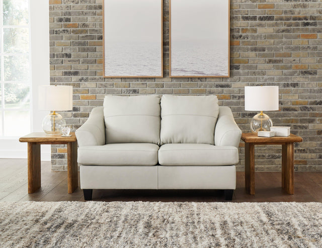 Genoa Coconut Leather Loveseat - Ella Furniture