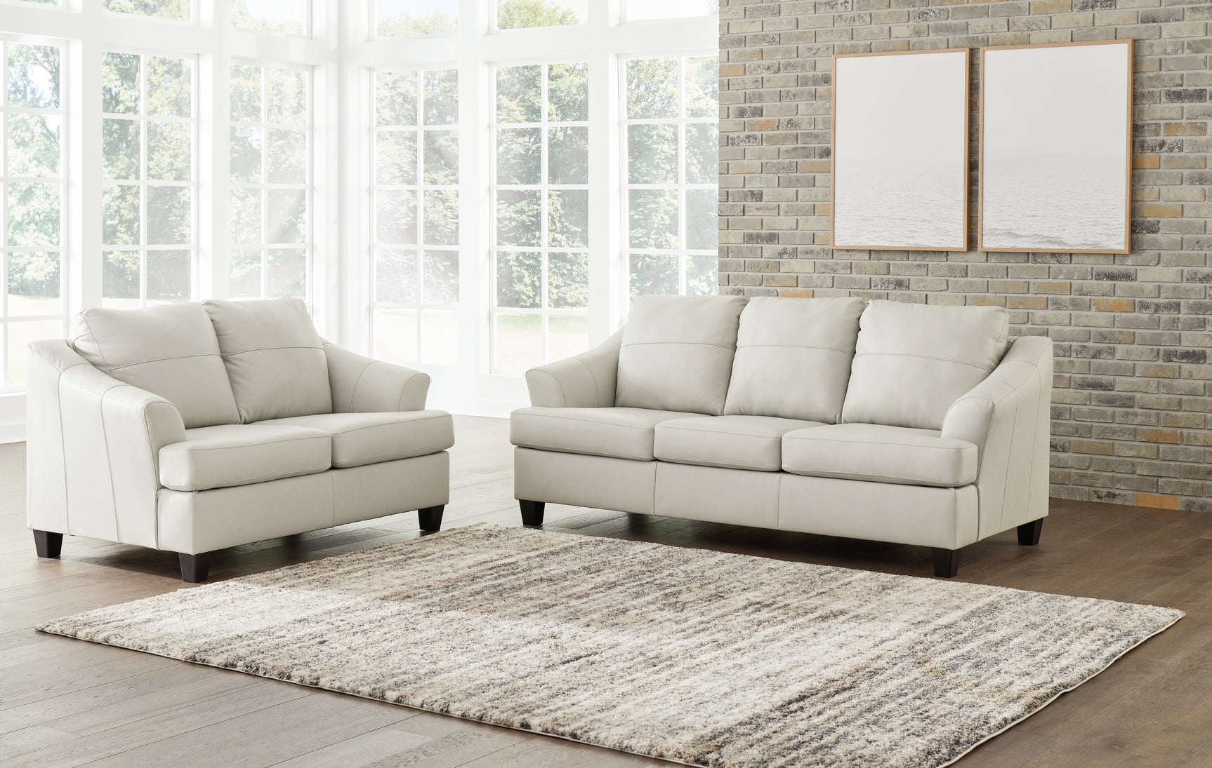 Genoa Coconut Sofa and Loveseat