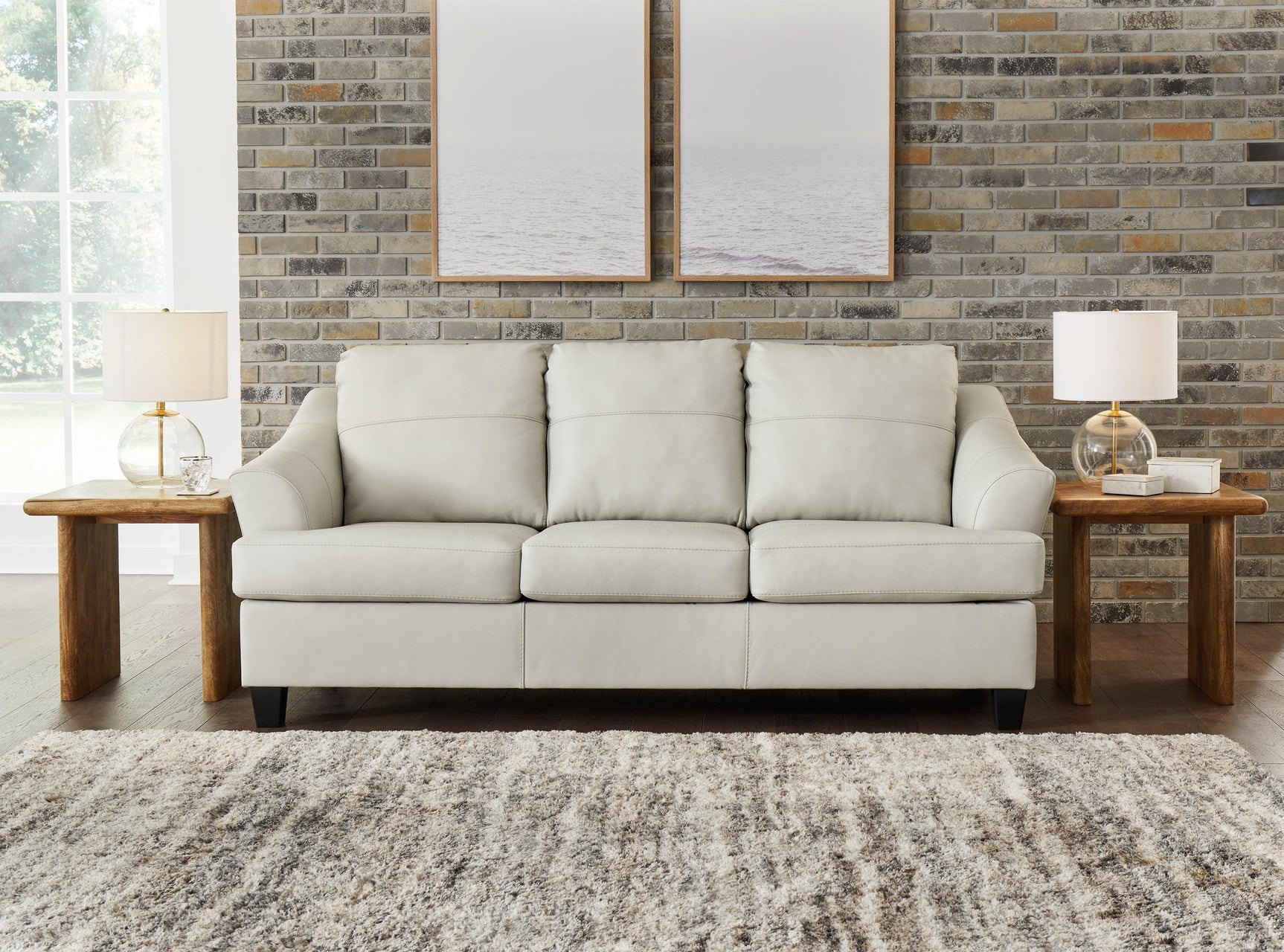 Genoa Coconut Leather Sofa - Ella Furniture