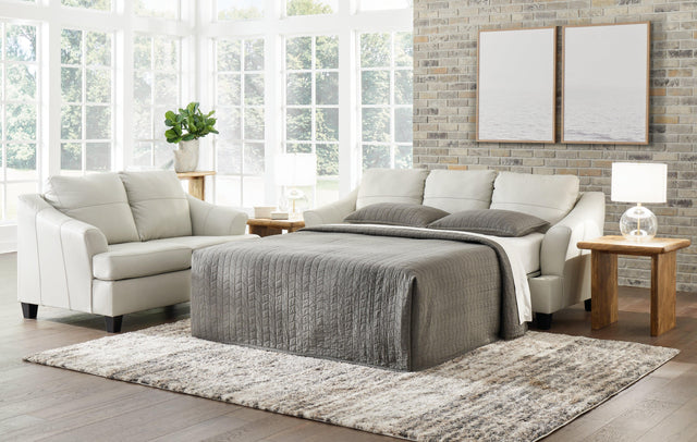 Genoa Coconut Leather Queen Sofa Sleeper - Ella Furniture