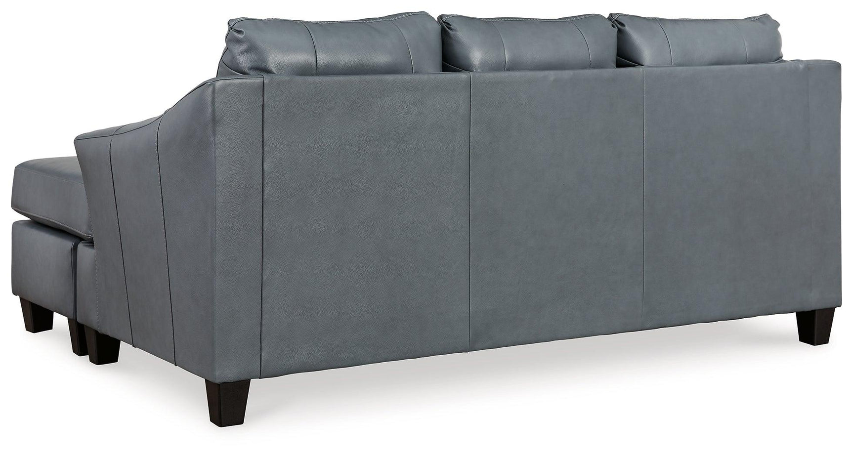 Genoa Steel Leather Sofa Chaise - Ella Furniture