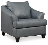 Genoa Steel Leather Oversized Chair - Ella Furniture