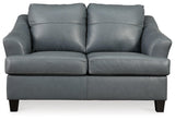 Genoa Steel Leather Loveseat - Ella Furniture