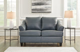 Genoa Steel Leather Loveseat - Ella Furniture