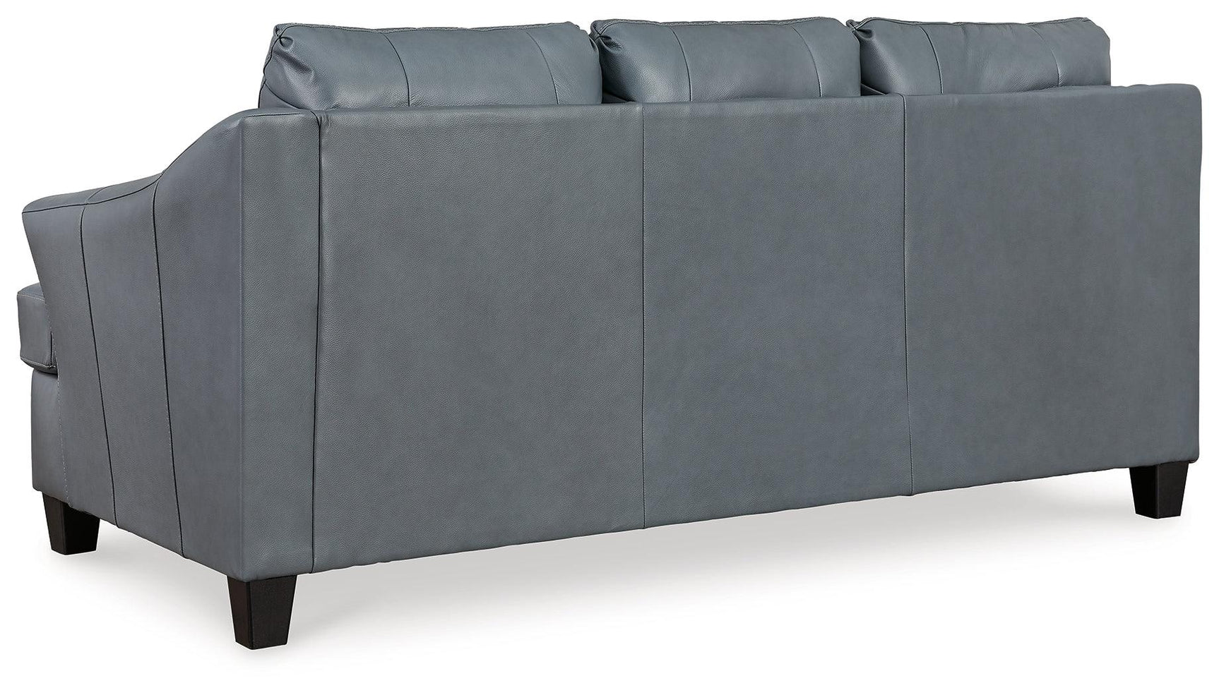 Genoa Steel Leather Queen Sofa Sleeper - Ella Furniture
