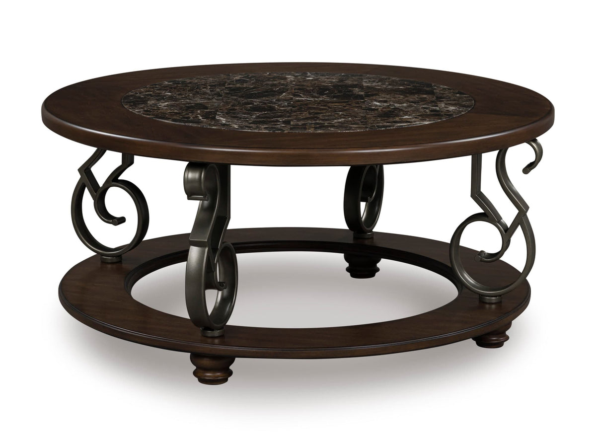 Dark Brown 42-Inch Coffee Table — product view