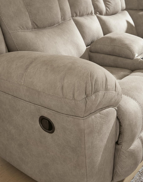 Pearce-Pike Birch 3-Piece Reclining Sectional with Double Console — detail view