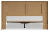 Lawroy Light Natural King Panel Storage Bed — back view