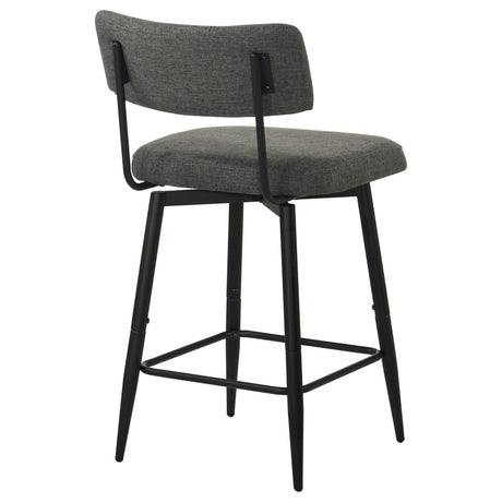 Levine Grey Fabric Upholstered Swivel Counter Chair Set of 2 — product image 7