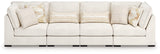 Donelson Creek Vanilla Sectional Sofa side view showing fabric texture