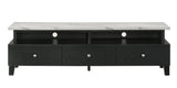 Alina Black floating TV stand side angle