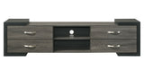 Brant Black Gray Floating TV Stand close-up of texture