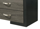 Brant Black Gray Floating TV Stand mounted on wall