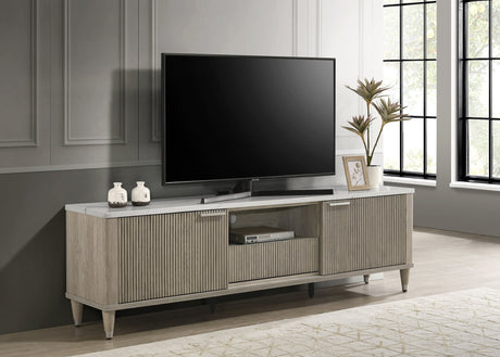 Britany TV Stand in Drift Wood Finish from Decor Furniture