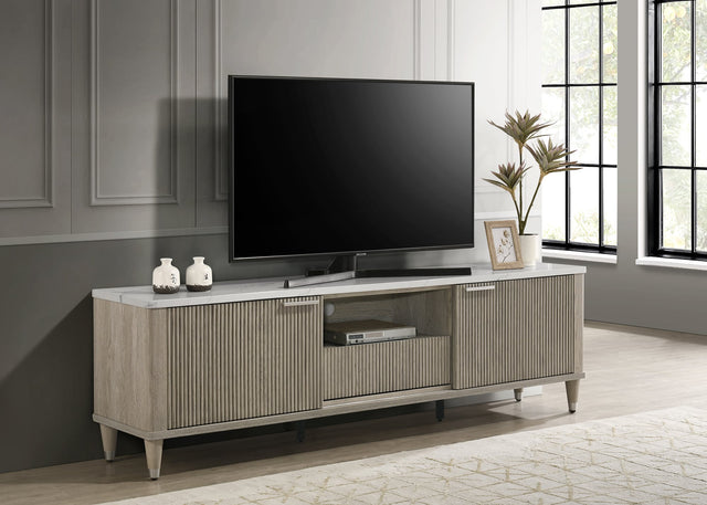 Britany TV Stand in Drift Wood Finish from Decor Furniture