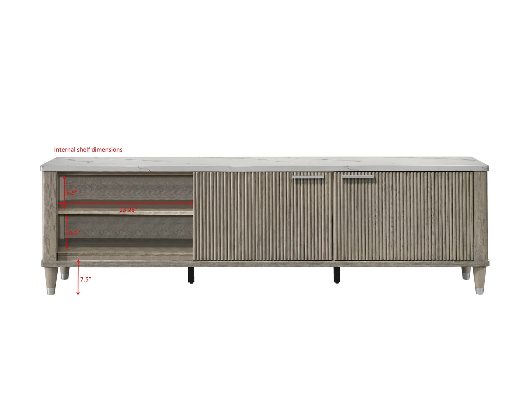 Britany TV Stand in Drift Wood Finish view 9