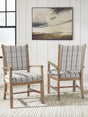 Ridgester Light Brown Next-Gen Nuvella™ Dining Arm Chair — product view