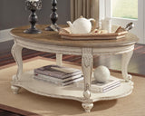 Realyn White/Brown Coffee Table with 2 End Tables — product image 5