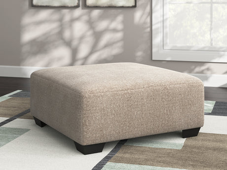 Seyler Lane Oversized Accent Ottoman in hemp chenille, front angle
