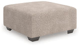 Seyler Lane Oversized Accent Ottoman side view showing legs