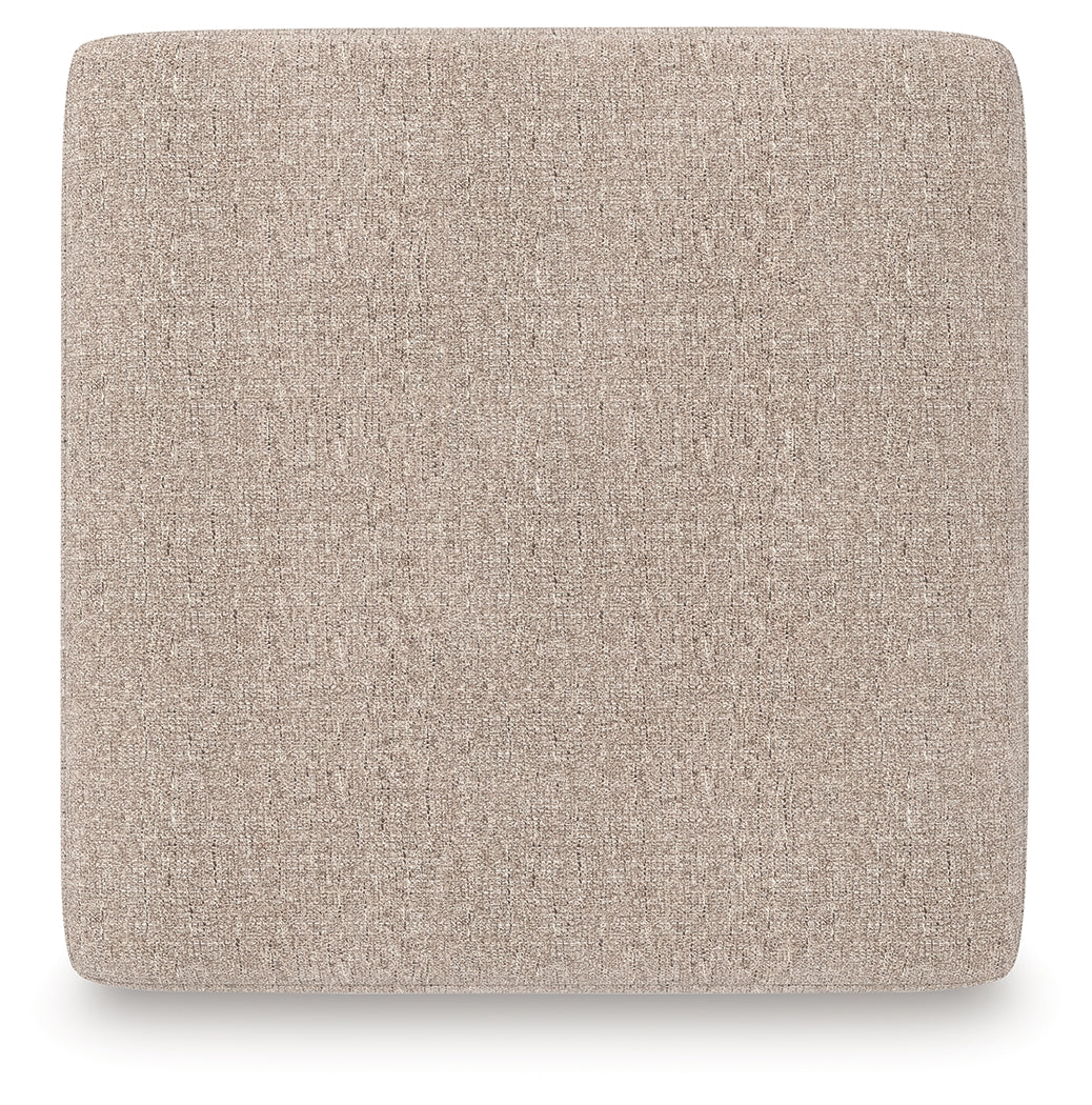 Close-up of hemp chenille fabric on Seyler Lane Ottoman