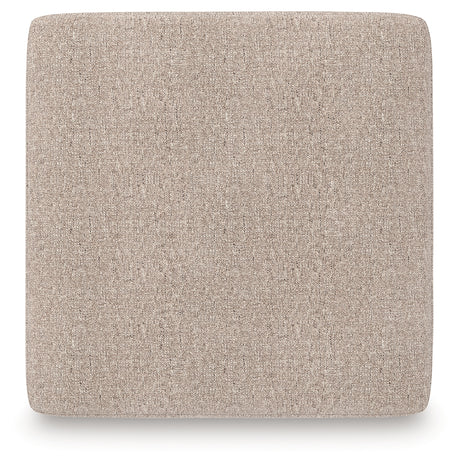 Close-up of hemp chenille fabric on Seyler Lane Ottoman