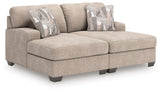 Side view of Seyler Lane Hemp Chenille 2-Piece Super Chaise sectional