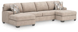 Straight-on view of Seyler Lane sectional sofa