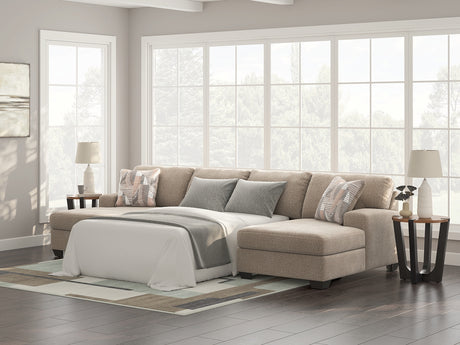 Newellen Hemp Chenille 3-Piece Sectional Sofa with Double Chaise main view
