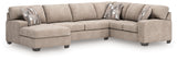 Side angle of Newellen 3-Piece Sectional Sofa