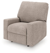 reclining position view of Seyler Lane Hemp Chenille Recliner