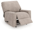 main view of Seyler Lane Hemp Chenille Recliner angled open