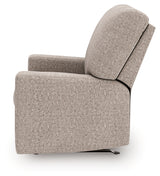 alternate side view of Seyler Lane Hemp Chenille Recliner