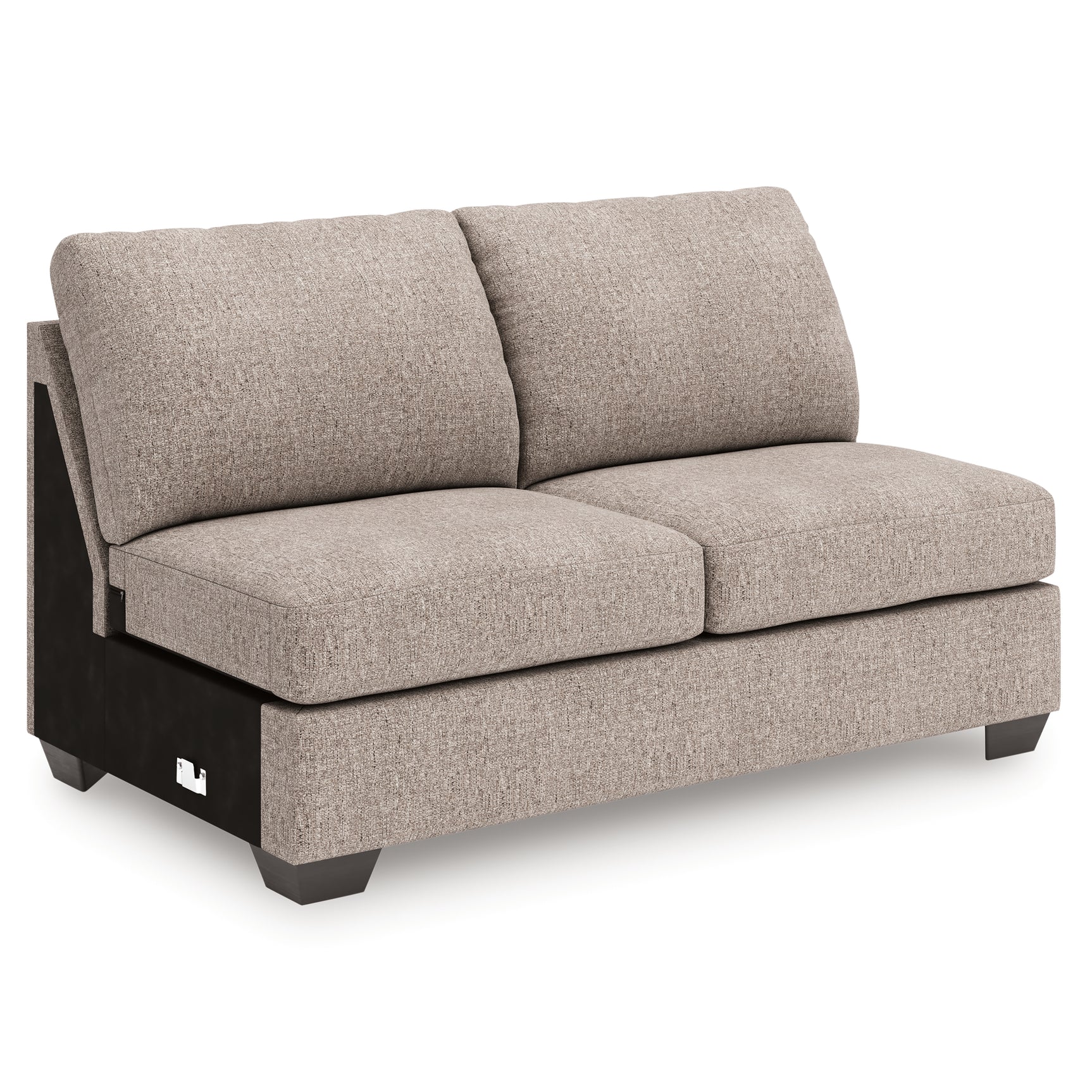 side view of Seyler Lane Hemp Chenille 3-Piece Sectional with Chaise sectional sofa